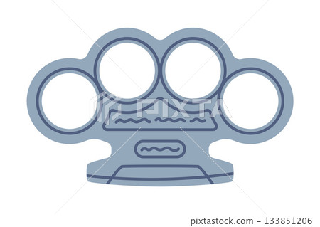 Self-defense Knuckles Tool and Equipment for Protection Vector Illustration 133851206