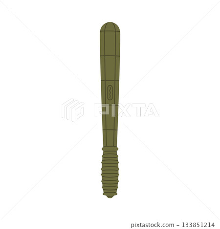 Baton as Self-defense Tool and Equipment for Protection Vector Illustration 133851214