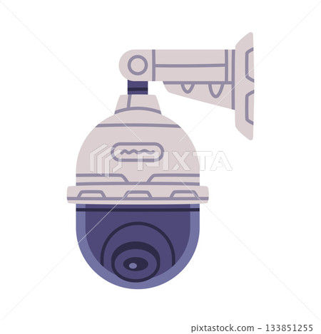 Wireless Security Camera as Closed-circuit Television Transmitting Video and Audio Signal Vector Illustration Wireless Security Camera as Closed-circuit Television Transmitting Video and Audio Signal Vector Illustration 133851255