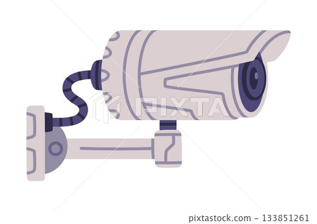 Wireless Security Camera as Closed-circuit Television Transmitting Video and Audio Signal Vector Illustration Wireless Security Camera as Closed-circuit Television Transmitting Video and Audio Signal Vector Illustration 133851261