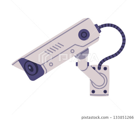 Wireless Security Camera as Closed-circuit Television Transmitting Video and Audio Signal Vector Illustration Wireless Security Camera as Closed-circuit Television Transmitting Video and Audio Signal Vector Illustration 133851266