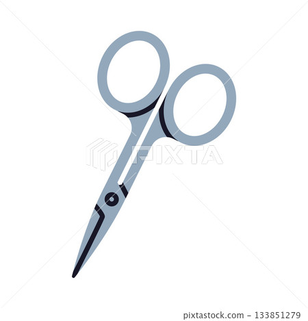 Pair of Scissors for Manicure as Hand-operated Shearing Tool Vector Illustration 133851279