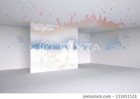 Splash showing desert landscape Splash showing desert landscape 133851528