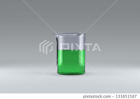 Flask with chemical solution 133851587