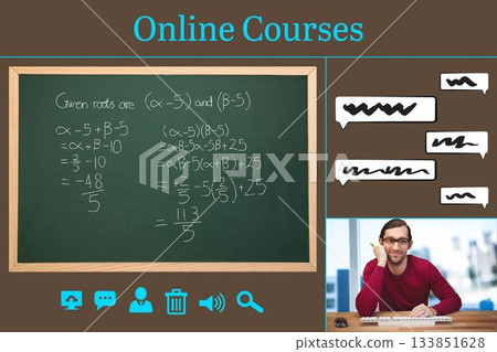 Composite image of online courses 133851628