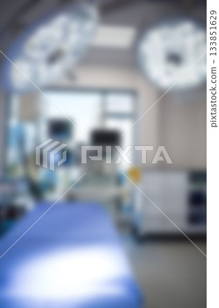Blurry of operating room at hospital 133851629