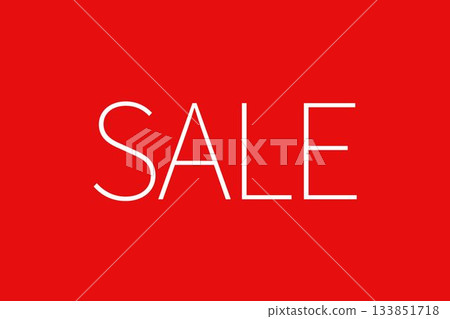 Banner is showing bold SALE text on solid red backdrop in flat design style, copy space Banner is showing bold SALE text on solid red backdrop in flat design style, copy space 133851718