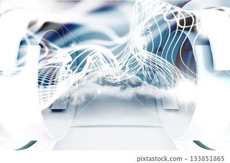 Abstract white wave design Abstract white wave design 133851865