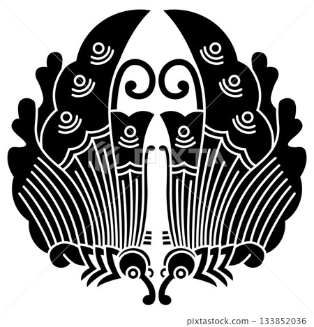 This is the family crest. It is called the twin swallowtail butterfly. 133852036