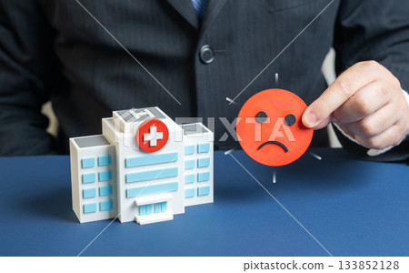 Poor medical service. Poor ratings for hospital stays and treatment. Patient safety issues, healthcare reform and quality control assessments in medicine. 133852128