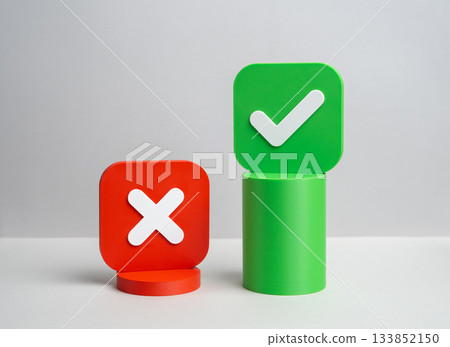 The green bar of the approval scale is greater than the red bar of disapproval. Poll or referendum. Public opinion trends and survey data. Political research, media reporting and analytics. 133852150