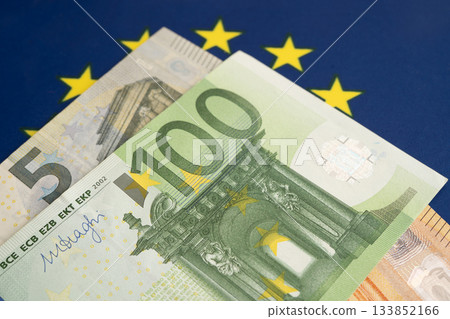 Euro banknote cash money, finance economic banking business exchange market. 133852166