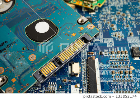Repairing and upgrade circuit mainboard of notebook, electronic, computer hardware and technology. 133852174