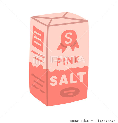 Pink Salt in Package Used in Culinary Vector Illustration Pink Salt in Package Used in Culinary Vector Illustration 133852232