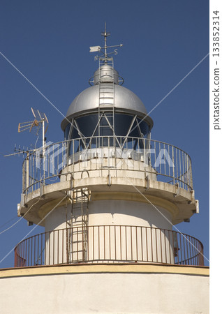 partial view of the lighthouse located on the coast of oropesa 133852314
