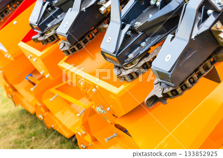 Agriculture machinery, chain in big agricultural machine 133852925