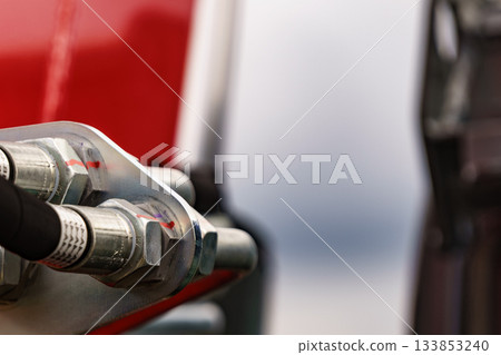 Pipe system of hydraulic valves in agricultural machinery 133853240