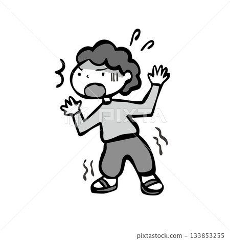 受驚的人_居民區_單色熊破壞熊熊 133853255