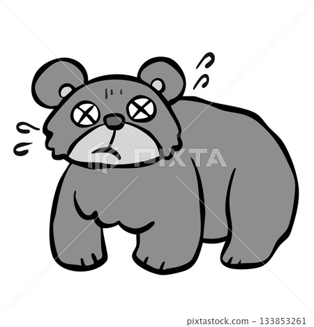 驚訝的熊_單色 熊預防 熊 熊 熊 133853261