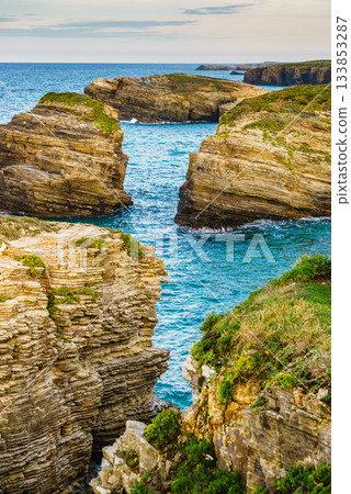 Cathedrals Beach in Galicia Spain. Cathedrals Beach in Galicia Spain. 133853287