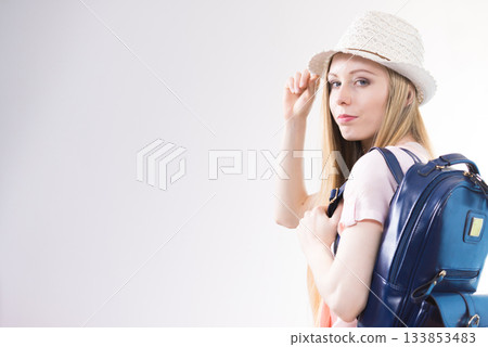 Young woman going to school 133853483