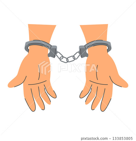 Hands in handcuffs vector isolated 133853805