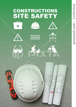 Constructions site safety essentials for workers and project managers in progress Constructions site safety essentials for workers and project managers in progress 133854542