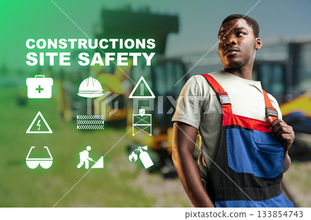 Ensuring construction site safety through proper gear and awareness Ensuring construction site safety through proper gear and awareness 133854743
