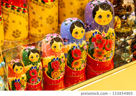 Wooden Nesting Dolls or Russian Matryoshka Dolls for sale in Russia Wooden Nesting Dolls or Russian Matryoshka Dolls for sale in Russia 133854905