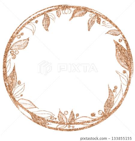 Elegant botanical wreath, metallic texture, detailed foliage, ideal for cards, branding elements, wedding stationery, seasonal layouts, decorative frames, packaging designs, refined graphic projects Elegant botanical wreath, metallic texture, detailed foliage, ideal for cards, branding elements, wedding stationery, seasonal layouts, decorative frames, packaging designs, refined graphic projects 133855155