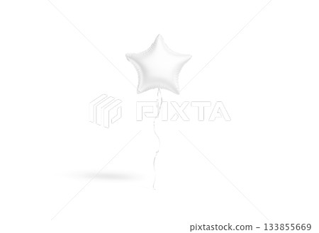 Blank star round balloon flying mockup, png, transparent, 3d rendering. Empty stellar foil balone for party decorative mock up cut out. Clear levitate inflatable starry for surprise template. Blank star round balloon flying mockup, png, transparent, 3d rendering. Empty stellar foil balone for party decorative mock up cut out. Clear levitate inflatable starry for surprise template. 133855669