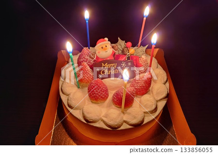 聖誕蛋糕圖片素材 133856055