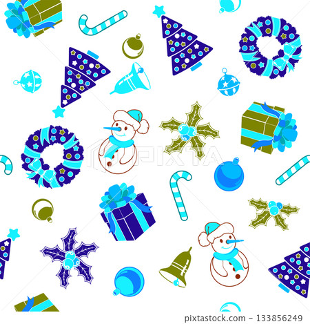 Christmas Seamless Background Christmas Seamless Background 133856249