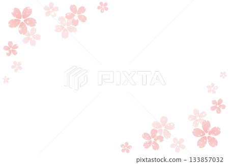 Light pink cherry blossom and light particle frame Light pink cherry blossom and light particle frame 133857032