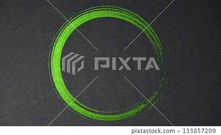 人工智慧圖像：用毛筆在黑色日本紙上畫的圓圈 133857209