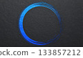 人工智慧圖像：用毛筆在黑色日本紙上畫的圓圈 133857212