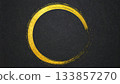 人工智慧圖像：用毛筆在黑色日本紙上畫的圓圈 133857270