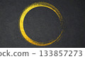 人工智慧圖像：用毛筆在黑色日本紙上畫的圓圈 133857273