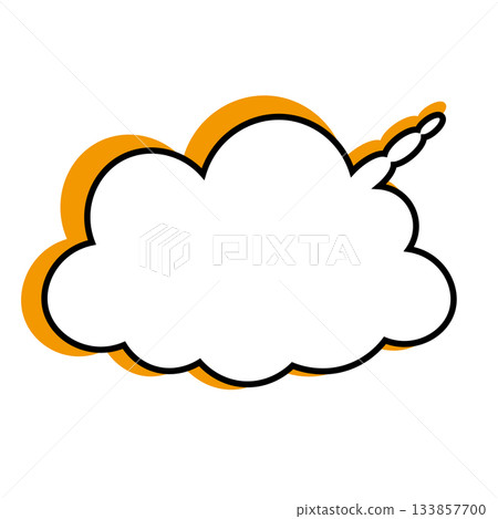 Simple speech bubble illustration - Fluffy 133857700