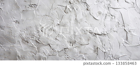 White plaster wall texture with brush strokes 133858463