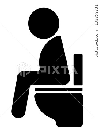 圖:坐在馬桶上的人 圖:坐在馬桶上的人 133858831