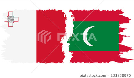 Maldives and Malta grunge flags connection vector Maldives and Malta grunge flags connection vector 133858970
