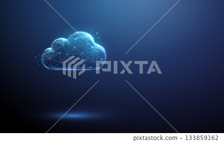 3D blue cloud. Weather patterns, precipitation, climate monitoring, digital data, information storage, cloud computing, scientific analysis concept 133859162