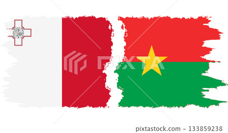 Burkina Faso and Malta grunge flags connection vector Burkina Faso and Malta grunge flags connection vector 133859238