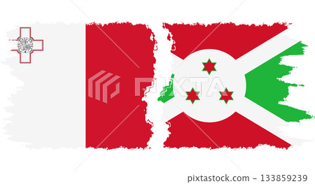 Burundi and Malta grunge flags connection vector Burundi and Malta grunge flags connection vector 133859239