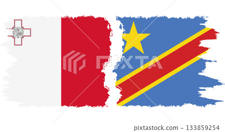 Congo - Kinshasa and Malta grunge flags connection vector Congo - Kinshasa and Malta grunge flags connection vector 133859254