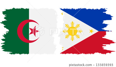 Philippines and Algeria grunge flags connection vector Philippines and Algeria grunge flags connection vector 133859393