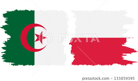 Poland and Algeria grunge flags connection vector Poland and Algeria grunge flags connection vector 133859395