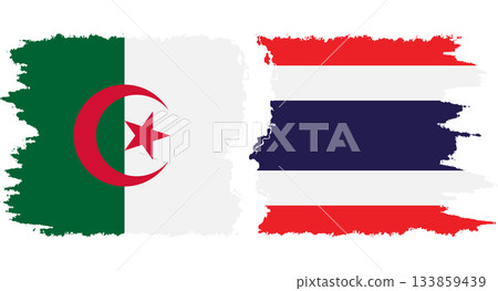 Thailand and Algeria grunge flags connection vector Thailand and Algeria grunge flags connection vector 133859439