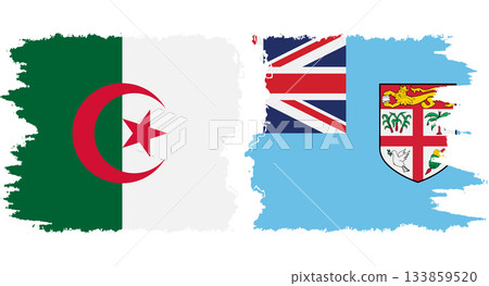 Fiji and Algeria grunge flags connection vector Fiji and Algeria grunge flags connection vector 133859520